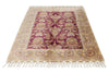 5x7 Purple and Ivory Turkish Silk Rug