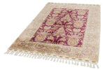 5x7 Purple and Ivory Turkish Silk Rug