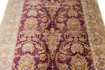 5x7 Purple and Ivory Turkish Silk Rug
