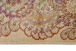 5x7 Purple and Ivory Turkish Silk Rug