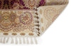 5x7 Purple and Ivory Turkish Silk Rug