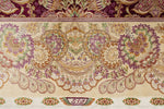 5x7 Purple and Ivory Turkish Silk Rug