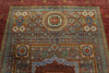 7x10 Light Blue and Red Turkish Tribal Rug