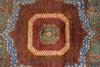 7x10 Light Blue and Red Turkish Tribal Rug