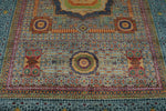 7x10 Multicolor and Blue Turkish Tribal Rug