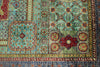 7x10 Green and Gray Turkish Tribal Rug