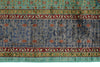 7x10 Green and Gray Turkish Tribal Rug