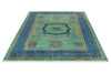 6x8 Turquoıse and Navy Turkish Tribal Rug