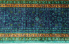 6x8 Turquoıse and Navy Turkish Tribal Rug