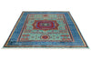 6x8 Multicolor and Navy Turkish Tribal Rug