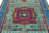 6x8 Multicolor and Navy Turkish Tribal Rug