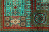 6x8 Turquoıse and Navy Turkish Tribal Rug