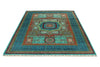 6x8 Turquoıse and Navy Turkish Tribal Rug