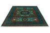 6x8 Turquoıse and Navy Turkish Tribal Rug