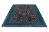 6x8 Purple and Turquoıse Turkish Tribal Rug