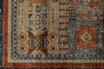 6x8 Light Camel and Navy Turkish Tribal Rug