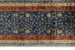 6x8 Light Camel and Navy Turkish Tribal Rug