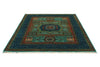 6x8 Turquoıse and Navy Turkish Tribal Rug