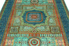 6x8 Turquoıse and Navy Turkish Tribal Rug