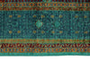 6x8 Green and Blue Turkish Tribal Rug