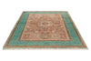 6x8 Light Brown and Turquoıse Turkish Tribal Rug