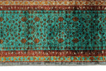 6x8 Light Brown and Turquoıse Turkish Tribal Rug