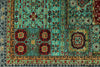 6x8 Green and Gray Turkish Tribal Rug