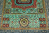 6x8 Green and Gray Turkish Tribal Rug