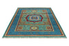 6x8 Turquoıse and Navy Turkish Tribal Rug