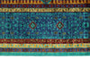 6x8 Turquoıse and Navy Turkish Tribal Rug