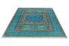 6x8 Green and Blue Turkish Tribal Rug