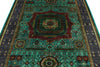 6x8 Light Blue and Gray Turkish Tribal Rug