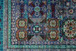 6x8 Purple and Turquoıse Turkish Tribal Rug