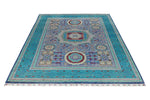 6x8 Purple and Turquoıse Turkish Tribal Rug