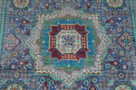 6x8 Purple and Turquoıse Turkish Tribal Rug