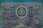 6x8 Purple and Turquoıse Turkish Tribal Rug