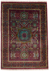 6x8 Multicolor and Red Turkish Tribal Rug