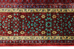 6x8 Multicolor and Red Turkish Tribal Rug