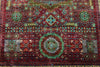 6x8 Multicolor and Red Turkish Tribal Rug