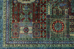 6x8 Multicolor and Blue Turkish Tribal Rug