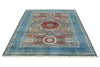 6x8 Multicolor and Blue Turkish Tribal Rug