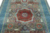 6x8 Multicolor and Blue Turkish Tribal Rug