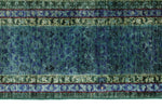 6x8 Multicolor and Blue Turkish Tribal Rug