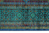 6x8 Blue and Turquoıse Turkish Tribal Rug