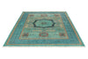 6x8 Green and Multicolor Turkish Tribal Rug