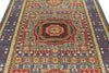 6x8 Multicolor and Blue Turkish Tribal Rug