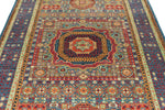 6x8 Multicolor and Blue Turkish Tribal Rug