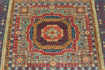 6x8 Multicolor and Blue Turkish Tribal Rug