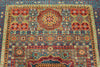 6x8 Multicolor and Blue Turkish Tribal Rug