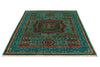 6x8 Light Green and Green Turkish Tribal Rug